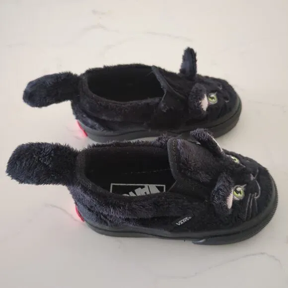 Vans Toddler Slip-On shoes Velcro Toddler size 4 'Cat' NEW