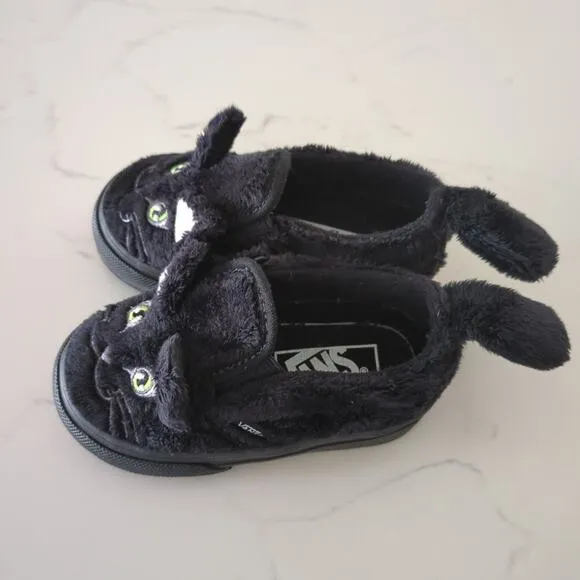 Vans Toddler Slip-On shoes Velcro Toddler size 4 'Cat' NEW