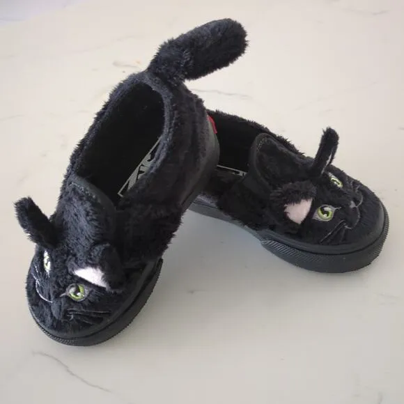 Vans Toddler Slip-On shoes Velcro Toddler size 4 'Cat' NEW