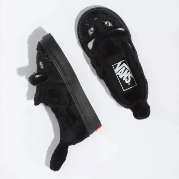 Vans Toddler Slip-On shoes Velcro Toddler size 4 'Cat' NEW