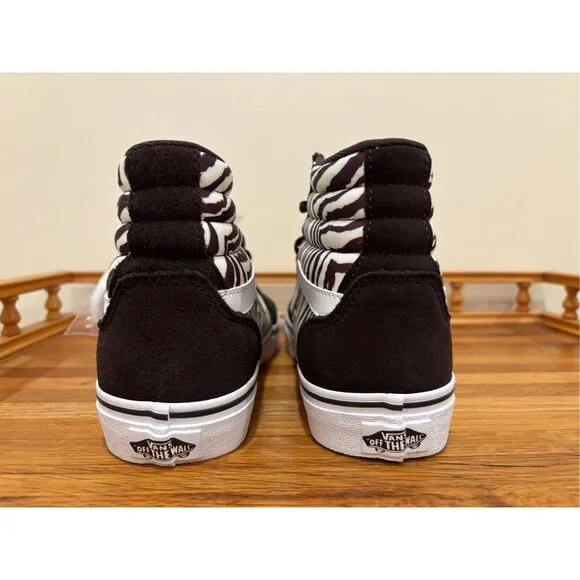 VANS Womens Filmore Satin Tiger High Top Sneakers Shoes Brown White Size 8.5 NWT