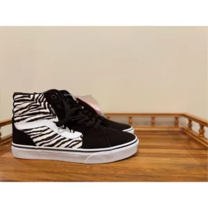 VANS Womens Filmore Satin Tiger High Top Sneakers Shoes Brown White Size 8.5 NWT
