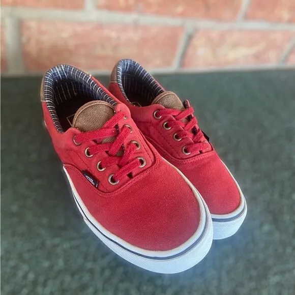 Vans ERA 59 (Cord&amp;Plaid) Red Dahlia Skate Shoes
