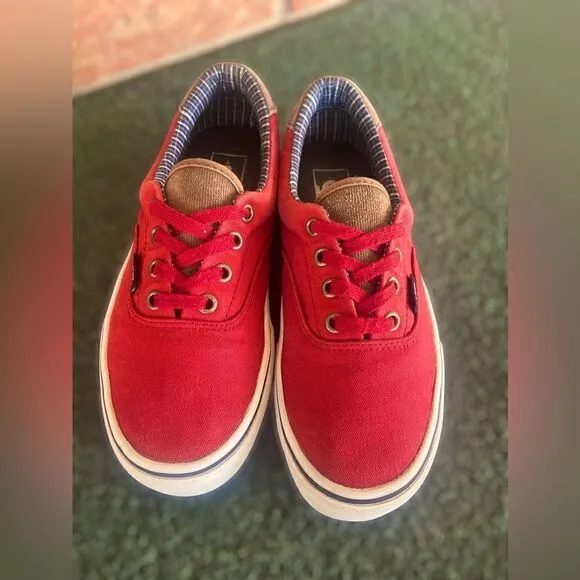Vans ERA 59 (Cord&amp;Plaid) Red Dahlia Skate Shoes