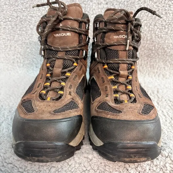 Vasque Breeze Mid Mens 11 Brown Gore Tex Vibram hiking outdoor waterproof boots