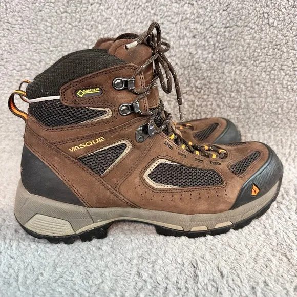 Vasque Breeze Mid Mens 11 Brown Gore Tex Vibram hiking outdoor waterproof boots