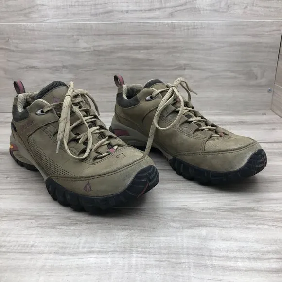 Vasque Hiking Shoes Womens 8.5M Talus Trek Brown Nubuck Leather Lace Up Outdoor