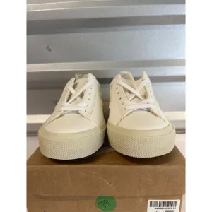 Veja Campo Chrome Free Leather Sneakers Shoes White Sun Peach Womens Size 4 35
