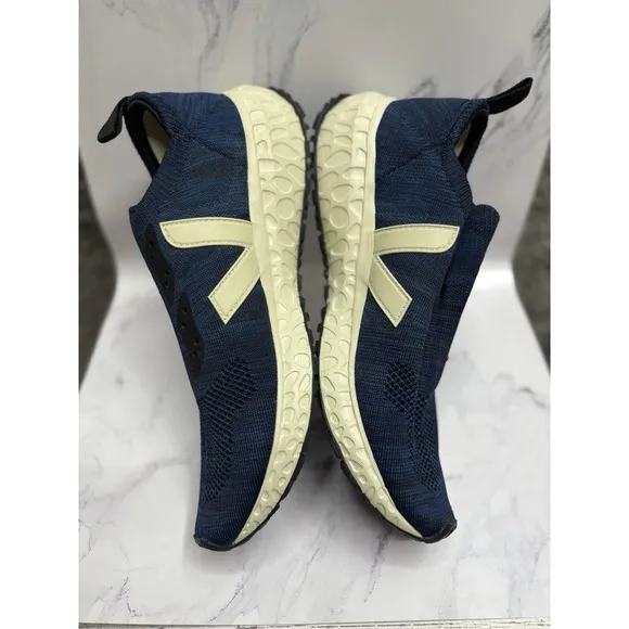 Veja Thunderbird V-knit Navy Grey Leather Lace Up Training Shoes Size‎ 8.5