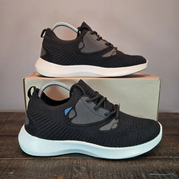 Vessi Everyday 2.0 Mens Size 8 Lace Up Waterproof Shoes Sneakers Black White