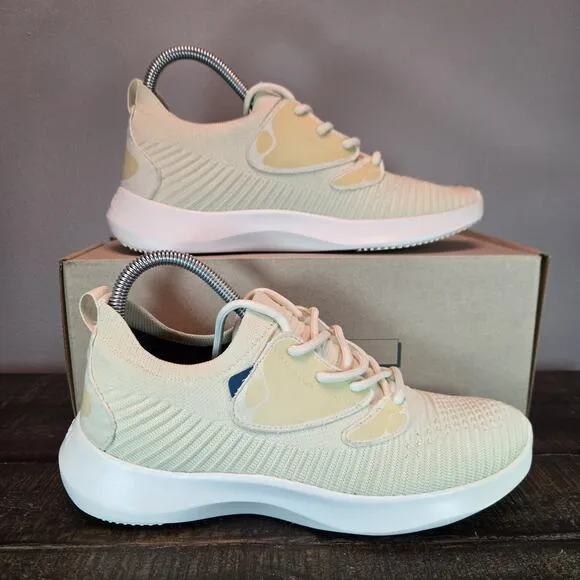 Vessi Everyday 2.0 Womens Size 7 Lace Up Waterproof Shoes Sneakers Linen Beige