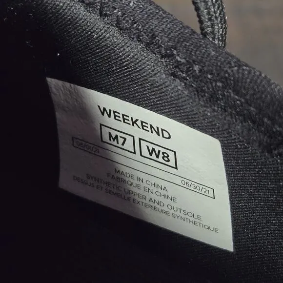 Vessi Weekend Sneaker Womens Size 8 Waterproof Shoes Sneakers Black Black