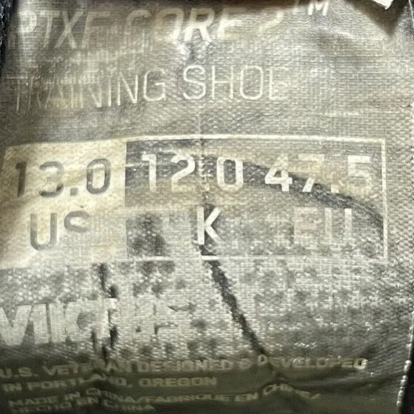 Viktos Tactical PTXF Core 2 Training Shoes Black Athletic Lifting Range Mens 13