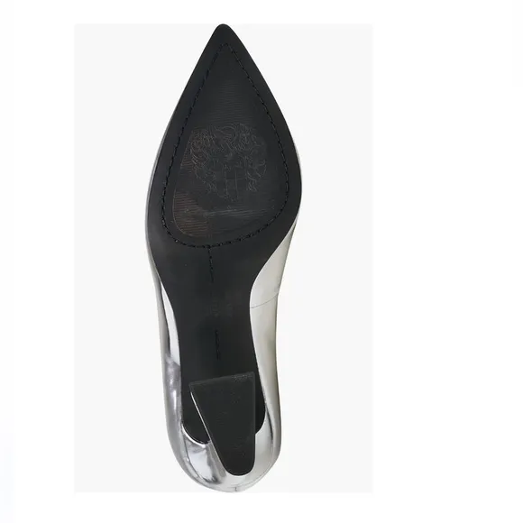 Vince Camuto Hailenda Pointed Toe Pumps Reflective Metallic Silver Women’s 5