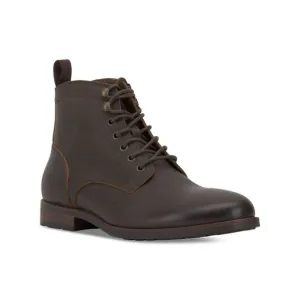 VINCE CAMUTO Mens Brown Lannie Toe Block Heel Leather Boots Shoes 11.5 M