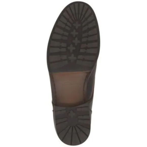 VINCE CAMUTO Mens Brown Lannie Toe Block Heel Leather Boots Shoes 11.5 M