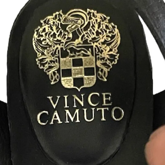 Vince Camuto VC-Ottila Women's Leather Sandal Open Toe Shoes Black Size 10 M