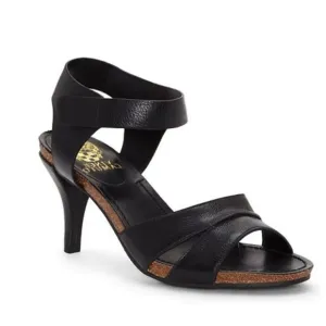 Vince Camuto VC-Ottila Women's Leather Sandal Open Toe Shoes Black Size 10 M
