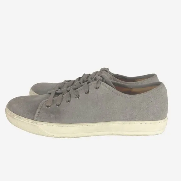 Vince Mens Sneakers Lace Up in Gray Leather Casual SHoes Size 12 EU 46