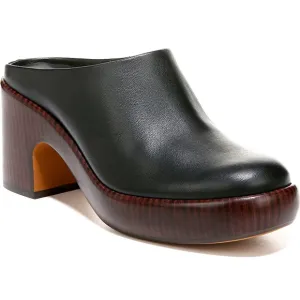 Vince NWT Sz 8.5 Navina Black LeatherMule Elegant Leather Women's Mules