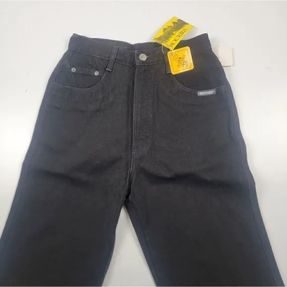 Vintage 80s 90s  Rocky Mountain Rockies Black High-Rise Western Jeans 28/7 mom