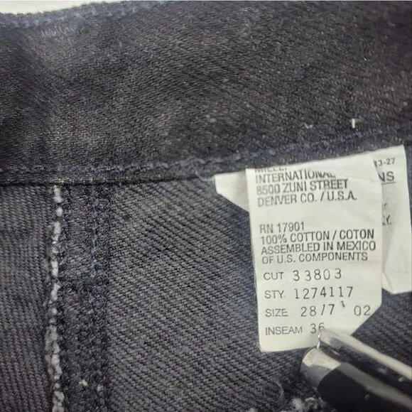 Vintage 80s 90s  Rocky Mountain Rockies Black High-Rise Western Jeans 28/7 mom