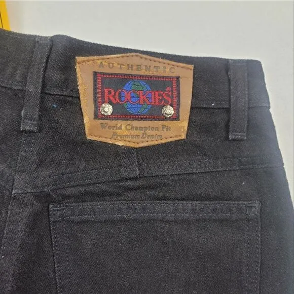 Vintage 80s 90s  Rocky Mountain Rockies Black High-Rise Western Jeans 28/7 mom