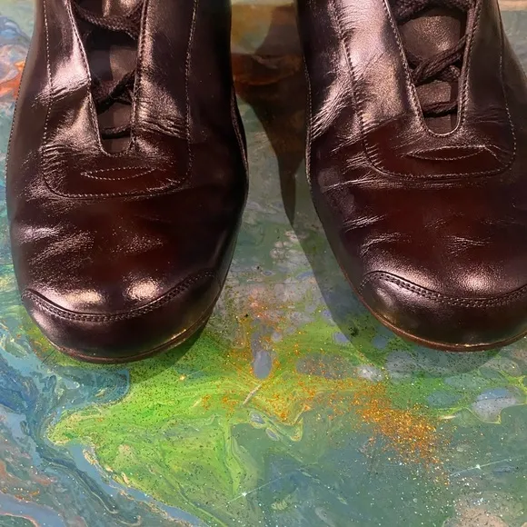 Vintage 90s Louis Vuitton Brown leather lace up trainers Men's Shoes size 9.5