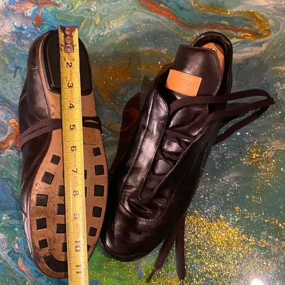 Vintage 90s Louis Vuitton Brown leather lace up trainers Men's Shoes size 9.5