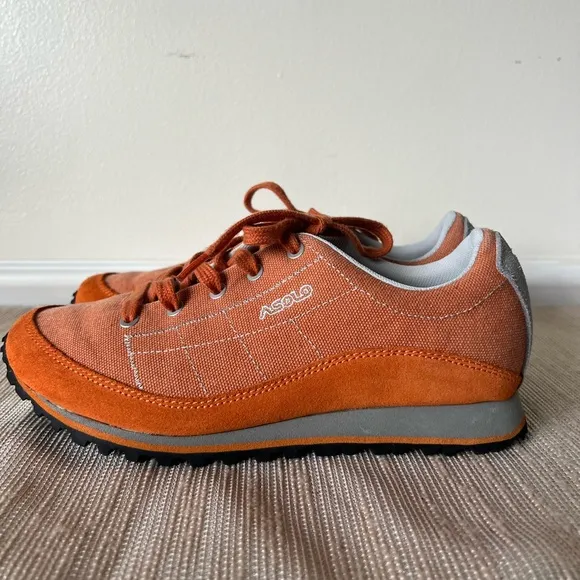 Vintage Asolo Classic Women's Sz US 7.5 Hiking Trail Mountain Shoes Orange