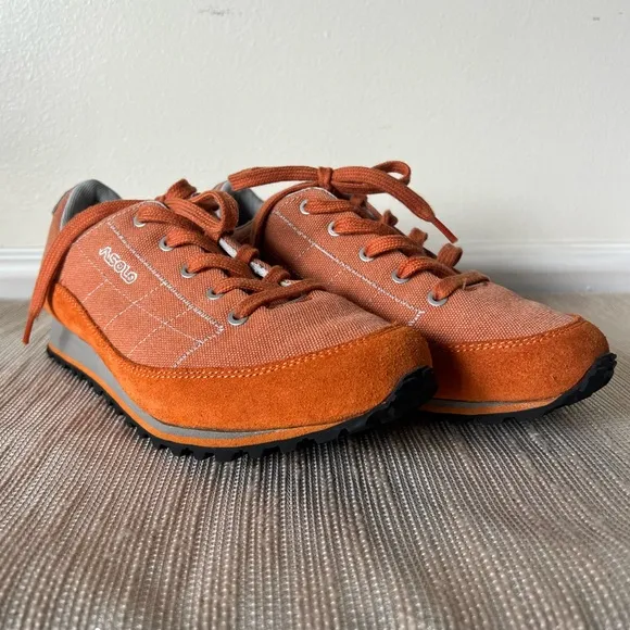 Vintage Asolo Classic Women's Sz US 7.5 Hiking Trail Mountain Shoes Orange