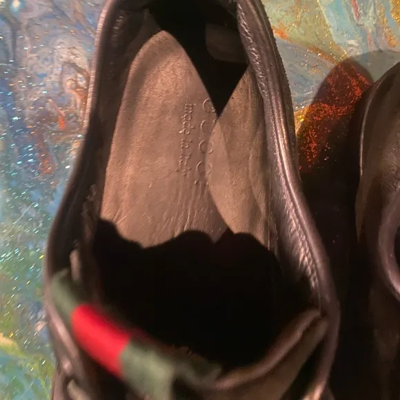Vintage classic Gucci Black Leather Sneaker SIZE 10 1/2 D