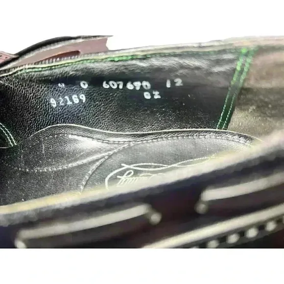 Vintage Florsheim Mens Oxford 9 The Royal Imperial Black Wing Tip Dress Shoes