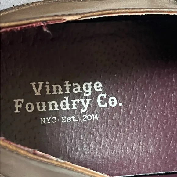 Vintage Foundry Co. Men’s Brown Oxford Leather Dress Shoes Office Career, Sz 13