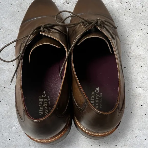 Vintage Foundry Co. Men’s Brown Oxford Leather Dress Shoes Office Career, Sz 13