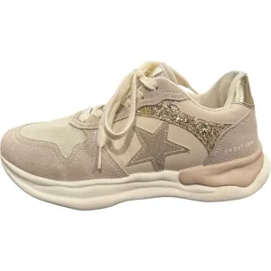 Vintage Havana Women's Nude Run Glitter Star/Tan Sneakers Shoes Casual Size 8