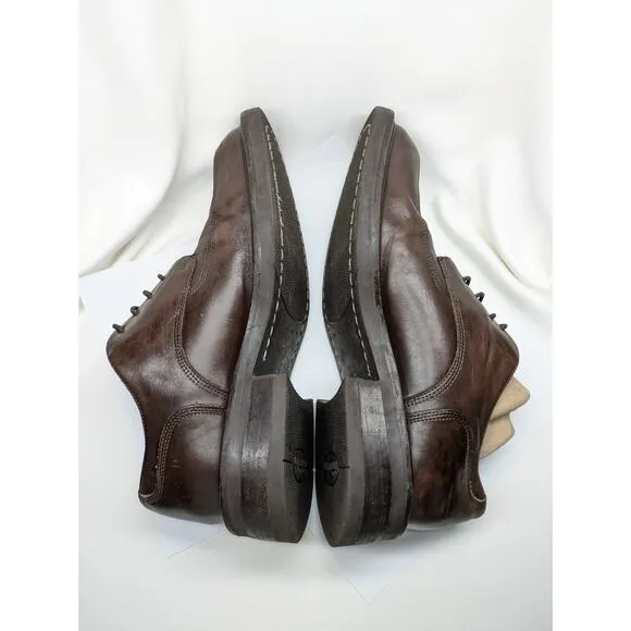 Vintage Kenneth Cole Oxford Shoes Mens Sz 7.5 Brown Leather Chunky Y2K Italy