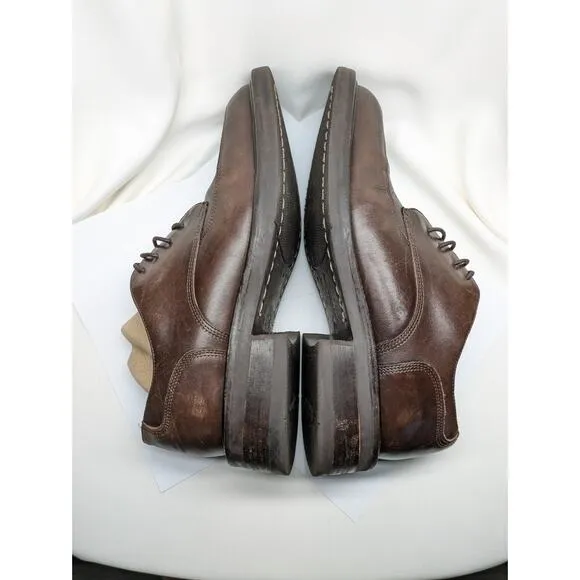 Vintage Kenneth Cole Oxford Shoes Mens Sz 7.5 Brown Leather Chunky Y2K Italy