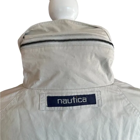 Vintage Nautica Lined Hidden Hoodie Wind Jacket