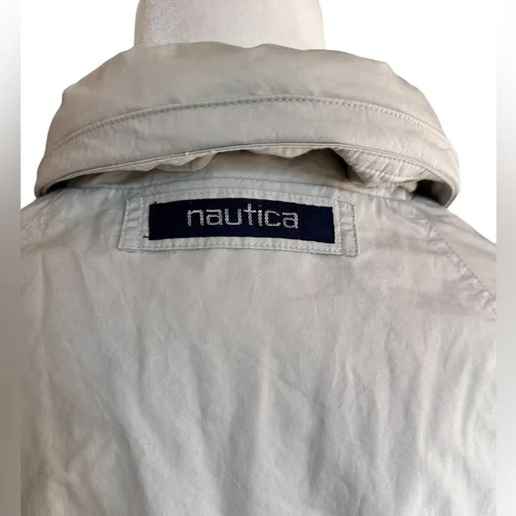 Vintage Nautica Lined Hidden Hoodie Wind Jacket