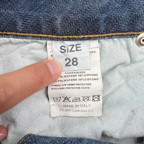 VINTAGE Richmond Women Flare Jeans Blue Washed Denim Pants US 28 Made in Italy