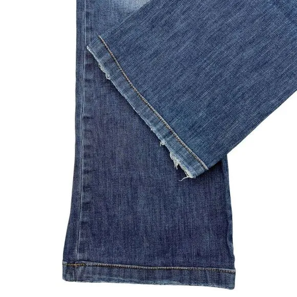 VINTAGE Richmond Women Flare Jeans Blue Washed Denim Pants US 28 Made in Italy