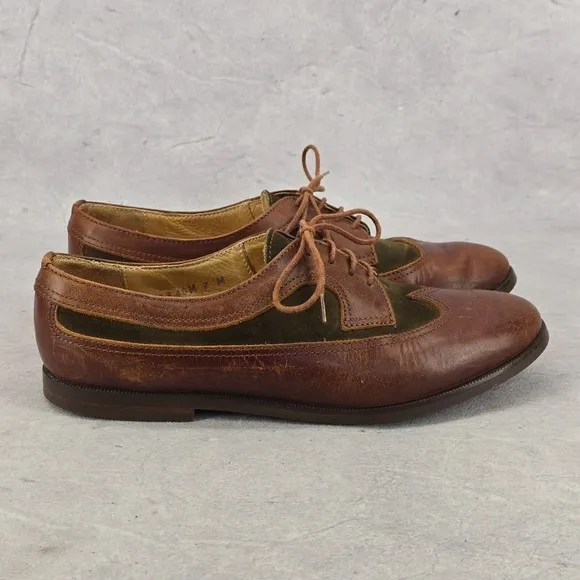 Vintage Timberland Made In Italy Wingtip Leather Oxford Dress Shoes Mens 7 M