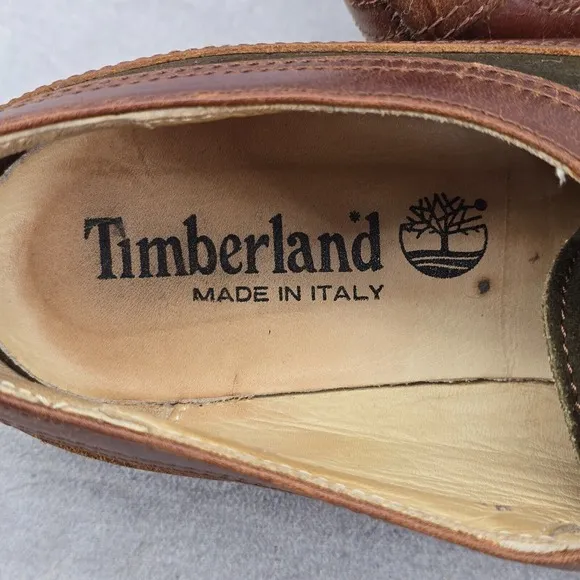 Vintage Timberland Made In Italy Wingtip Leather Oxford Dress Shoes Mens 7 M