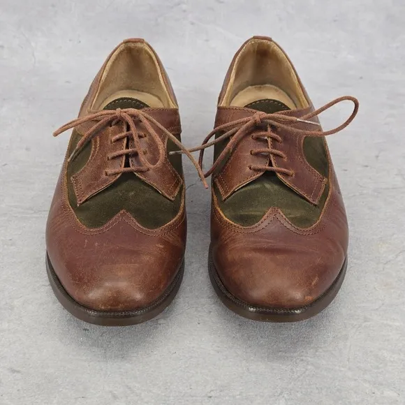 Vintage Timberland Made In Italy Wingtip Leather Oxford Dress Shoes Mens 7 M