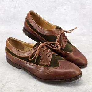 Vintage Timberland Made In Italy Wingtip Leather Oxford Dress Shoes Mens 7 M