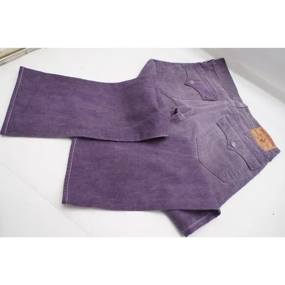Vintage True Religion Ricky Straight Leg Purple Dyed USA Made Jeans Men’s 33x31