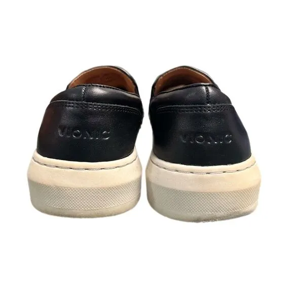 Vionic Women’s Dinora Boa Black Leather Platform Loafers Size 9