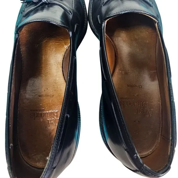 VTG Allen Edmonds Grayson Black Leather Tassel Loafers Size 11.5 C Quiet Luxury
