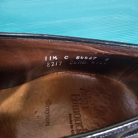 VTG Allen Edmonds Grayson Black Leather Tassel Loafers Size 11.5 C Quiet Luxury
